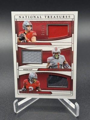 2025 National Treasures Egbuka / Judkins / Will Howard Trio Materials /99