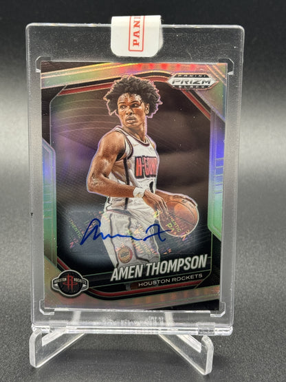 2024-25 Panini Prizm Black #76 Amen Thompson Auto
