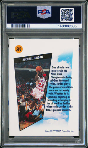 1991-92 SkyBox #583 Michael Jordan PSA 8