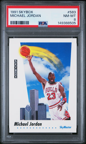 1991-92 SkyBox #583 Michael Jordan PSA 8