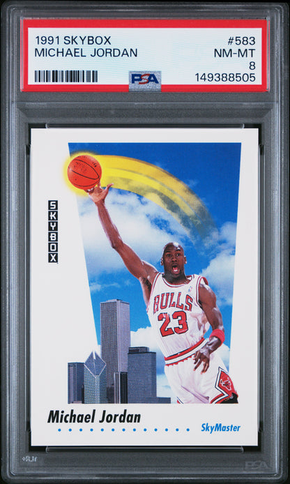 1991-92 SkyBox #583 Michael Jordan PSA 8