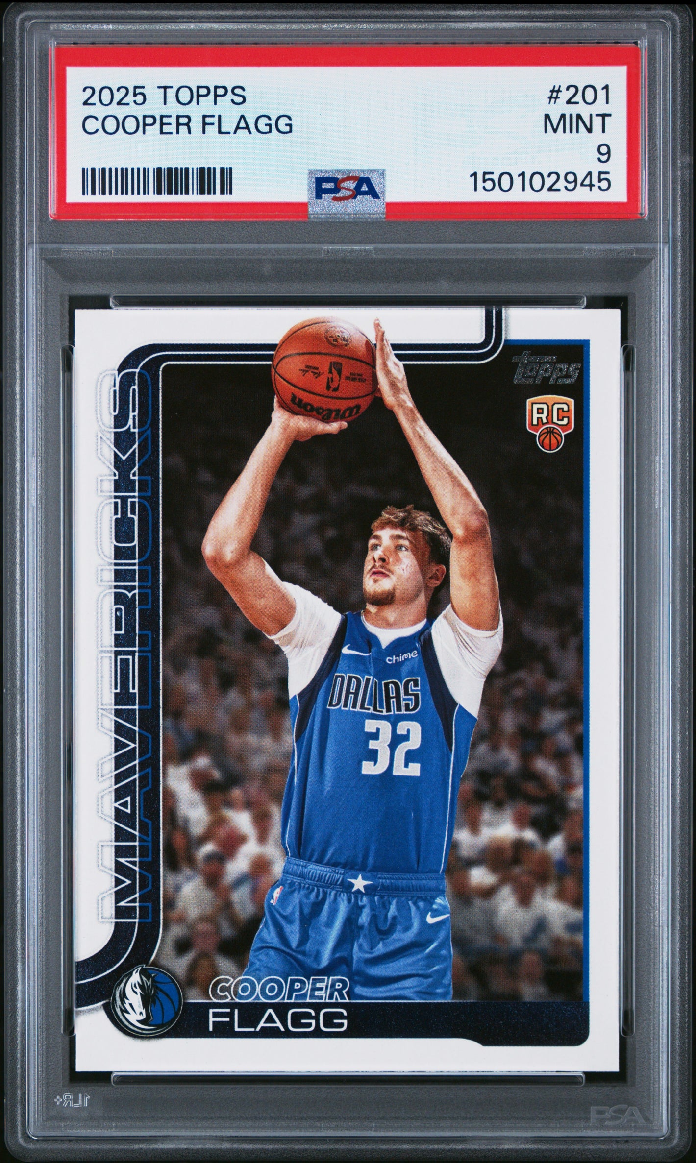 2025-26 Topps #201 Cooper Flagg Rookie RC PSA 9