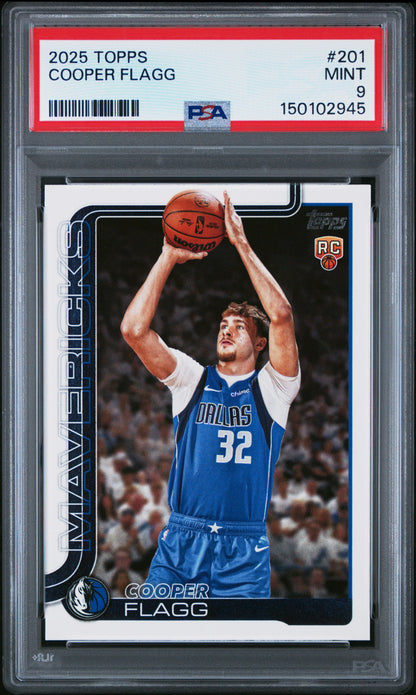 2025-26 Topps #201 Cooper Flagg Rookie RC PSA 9