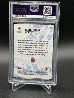 2023-24 Merlin UEFA Club Competitions #AA-16 Ronaldinho Ageless Alchemy PSA 10