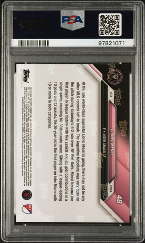2024 Topps Now MLS #46 Lionel Messi PSA 10