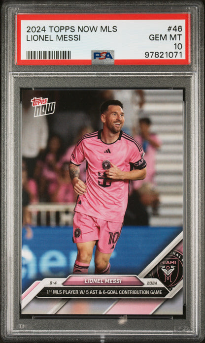 2024 Topps Now MLS #46 Lionel Messi PSA 10