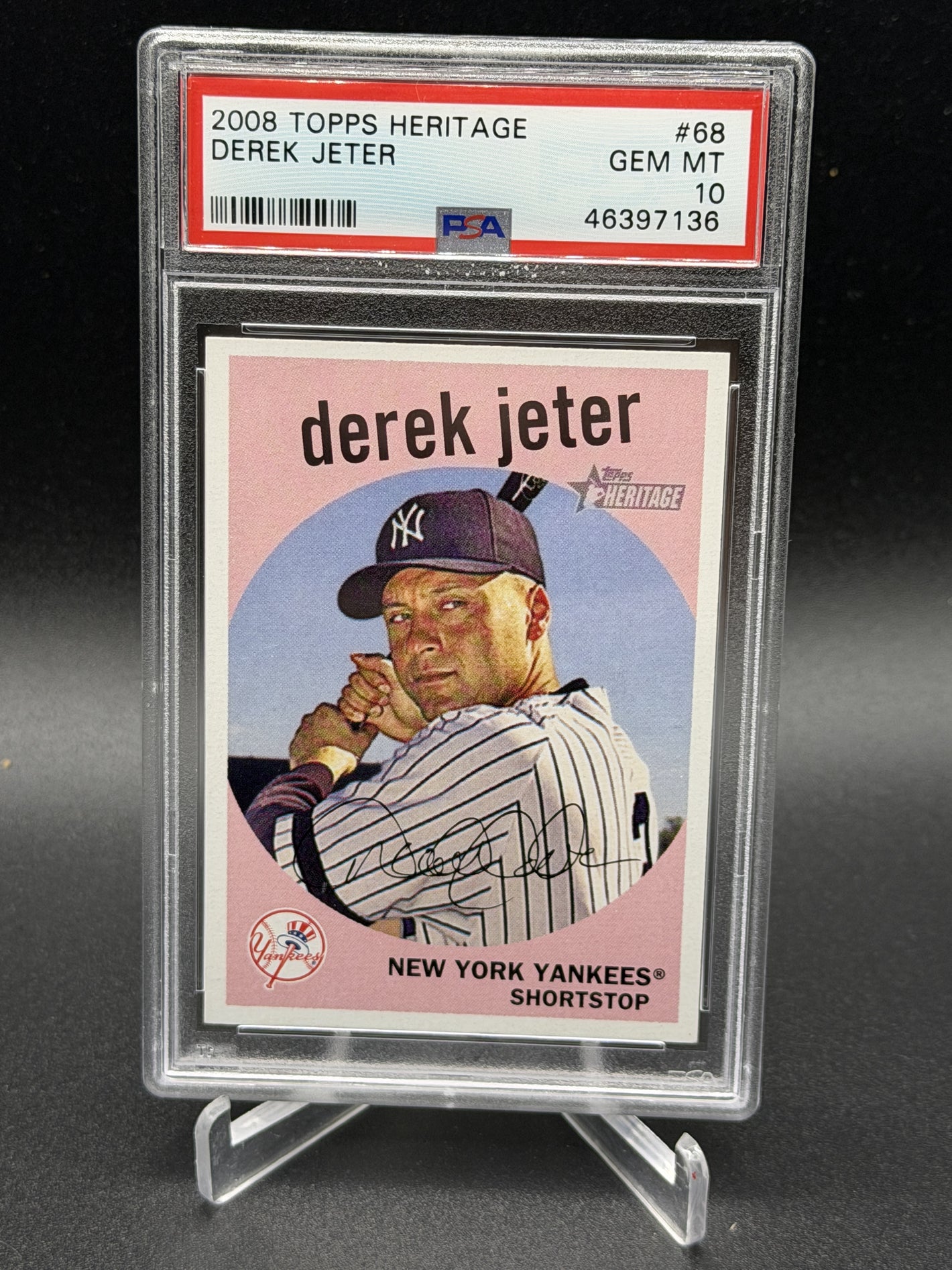 2008 Topps Heritage #68 Derek Jeter PSA 10