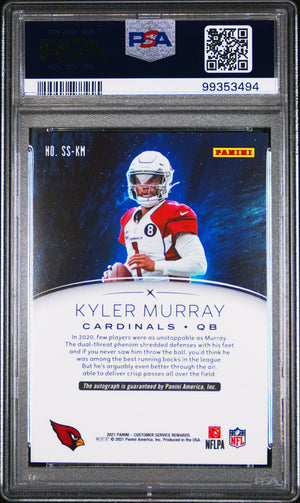 2021 Panini Shining Star Signatures #SSKM Kyler Murray Green 1/1 Auto PSA 9 WC