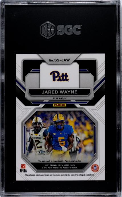 2023 Panini Prizm Draft Picks Jared Wayne Auto Red Ice Prizm SGC 9.5 WC
