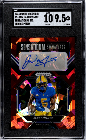 2023 Panini Prizm Draft Picks Jared Wayne Auto Red Ice Prizm SGC 9.5 WC