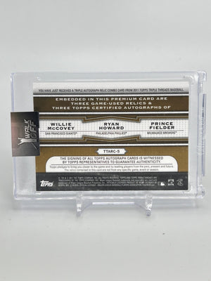 2011 Topps Triple threads McCovey Howard Fielder /9 Jersey Triple Auto WC