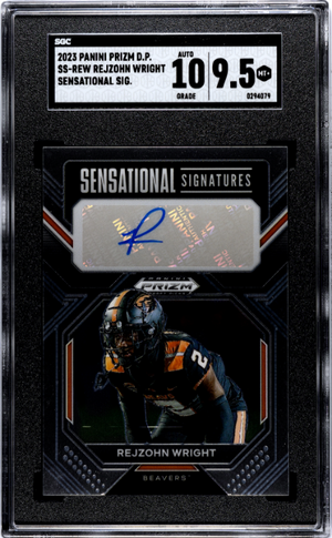2023 Panini Prizm Draft Picks #SS-REW Rejzohn Wright Sensational Auto SGC 9.5 WC