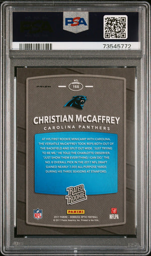 2017 Panini Donruss Optic #168 Christian Mccaffrey Red/Yellow PSA 10 WC
