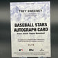 2025 Topps Series 1 Trey Sweeney /10 Rookie Auto #BSA-TRE WC