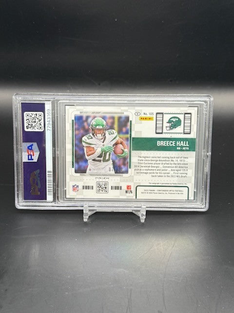 2022 Contenders Optic Breece Hall Rookie Auto- Orange PSA 10 07/20 #105 WC