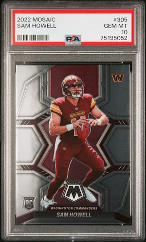 2022 Panini Mosaic #305 Sam Howell Rookie PSA 10 WC