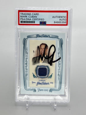2013 Topps Allen & Ginter Mark Cuban Relic On Card Auto PSA/DNA Certified WC