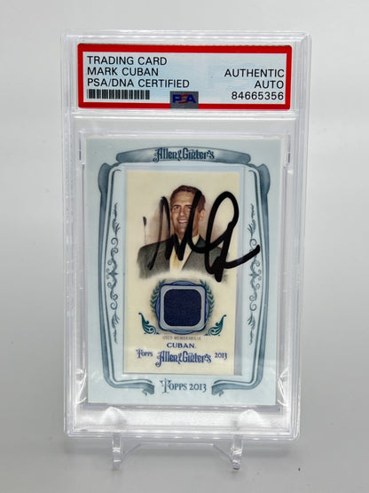 2013 Topps Allen & Ginter Mark Cuban Relic On Card Auto PSA/DNA Certified WC