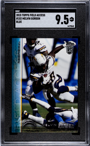 2015 Topps Field Access #102 Melvin Gordon Rookie Blue SGC 9.5 WC