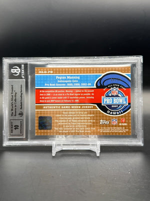 2007 Topps Peyton Manning Pro Bowl Ticket to Hawaii Auto BGS 9 #HAJA-PM WC