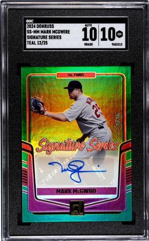 2024 Donruss #SS-MM Mark Mcgwire /25 Teal Auto SGC 10 WC
