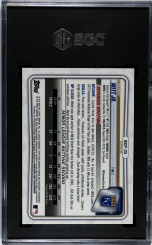 2020 Bowman Chrome Draft #BCP-25 Bobby Witt Jr. /499 Refractor SGC 10 CP