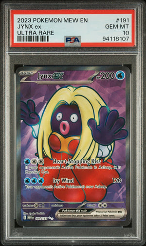 2023 Pokemon Mew En-151 #191 Jynx Ex Ultra Rare PSA 10 WC