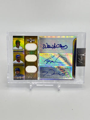 2011 Topps Triple threads McCovey Howard Fielder /9 Jersey Triple Auto WC