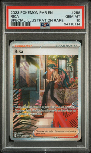 2023 Pokemon Paradox Rift #258 Rika Special Illustration Rare PSA 10 WC