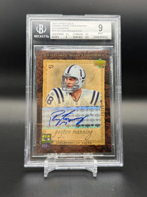 2007 Upper Deck Peyton Manning Hawaii Conference Auto BGS 9 /35 #10 WC