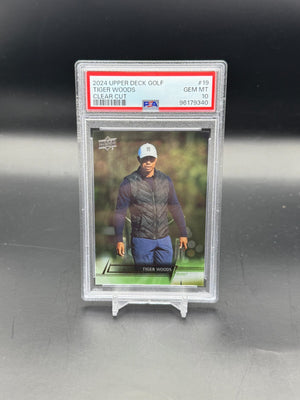 2024 Upper Deck Golf Tiger Woods Clear Cut PSA 10 #19 WC