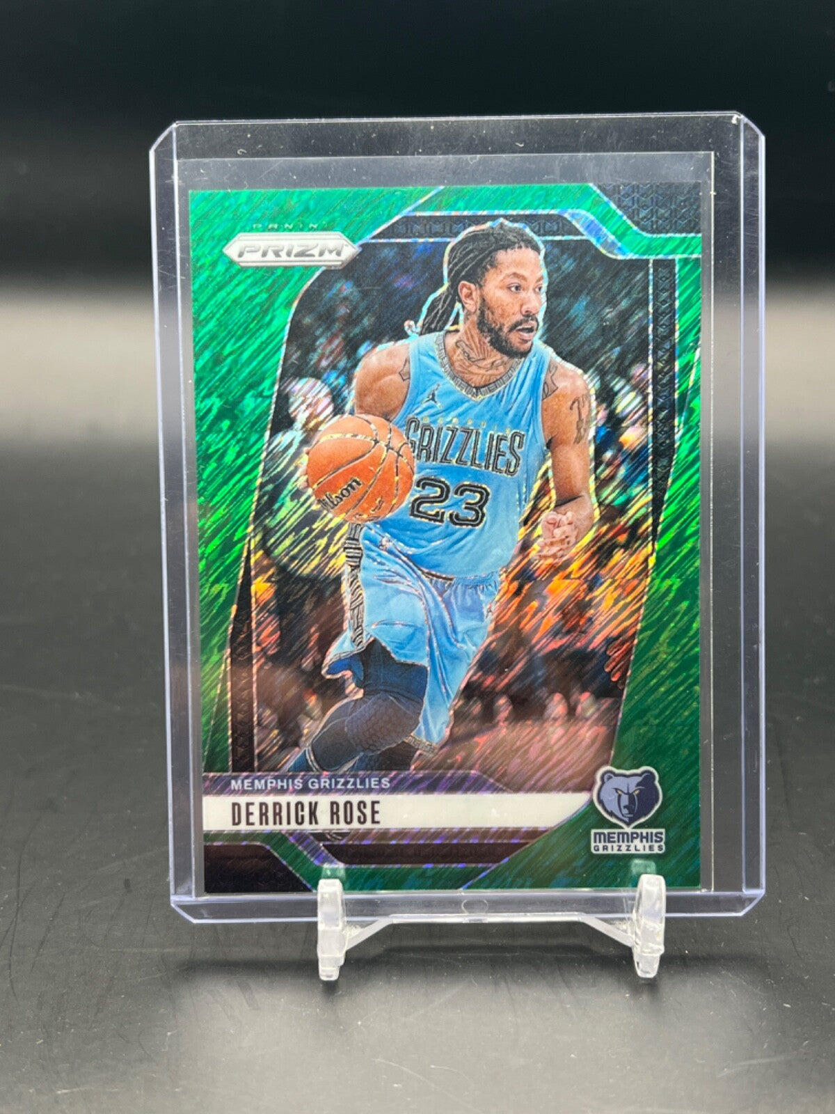 2024-25 Panini Prizm Derrick Rose /5 Green Shimmer Prizm #53 WC