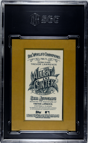 2021 Topps Allen & Ginter #FMA-TL Trevor Lawrence Framed Mini Auto. SGC 9 WC
