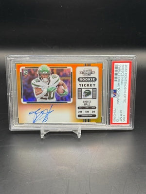 2022 Contenders Optic Breece Hall Rookie Auto- Orange PSA 10 07/20 #105 WC