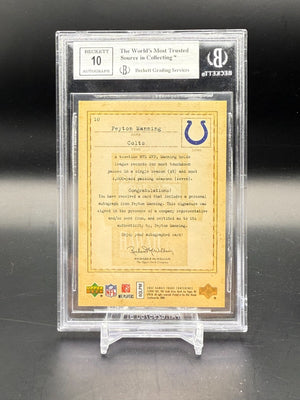 2007 Upper Deck Peyton Manning Hawaii Conference Auto BGS 9 /35 #10 WC