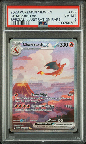 2023 Pokemon Mew En-151 #199 Charizard Ex Special Illustration Rare PSA 8 WC