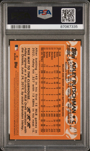 2023 Topps Silver Pack 1988 Chrome #T88C5 Adley Rutschman Rookie Auto PSA 9 PC