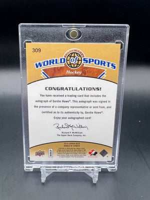 2010 Upper Deck World Of Sports Gordie Howe Auto #309 WC