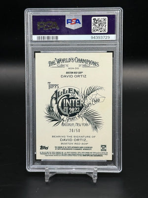 2022 Allen & Ginter David Ortiz Auto- Gold Refractor PSA 10 /50 #DO WC