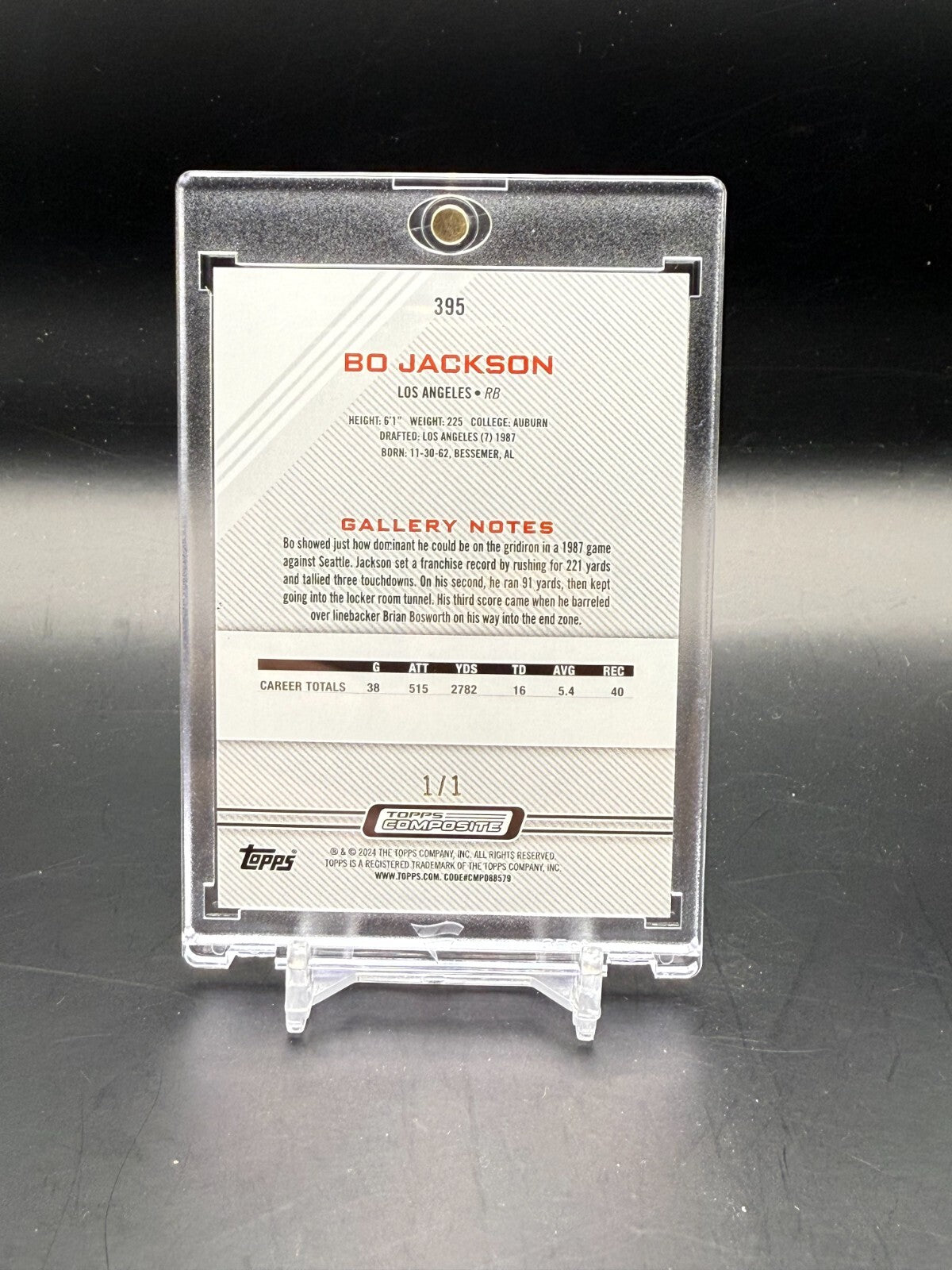 2024 Topps Composite Bo Jackson 1 of 1 #395 WC
