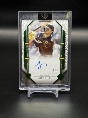 2024 Topps Transcendent Jackson Merrill 5/5 Rookie Emerald Auto #RSA-JME WC