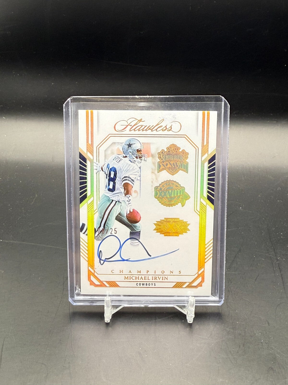 2023 Flawless Michael Irvin Super Bowl Auto /25 #3x-MIN WC