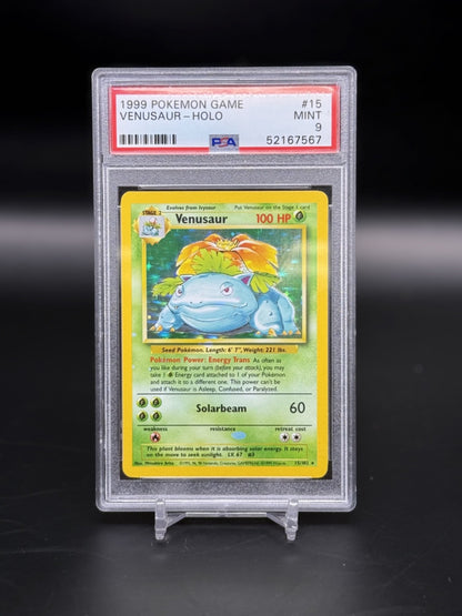 1999 Pokemon Base Set Venusaur Holo Hologram #15 PSA 9 WC