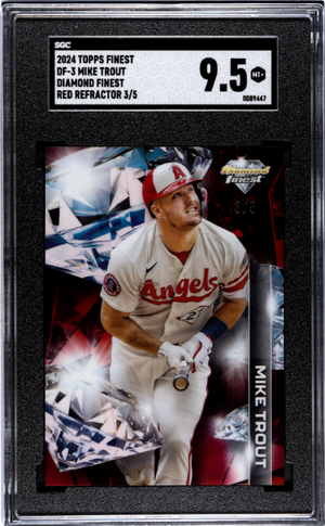 2024 Topps Finest #DF-3 Mike Trout Diamond Finest /5 Red Refractor SGC 9.5 WC