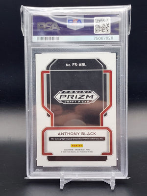 2022 Prizm Draft Picks Anthony Black Auto Freshman Signature PSA 10 Gem Mint  WC