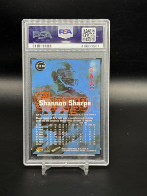 1997 Skybox Premium Shannon Sharpe /50 RUBIES #111SR PSA 8 SSP RARE PC
