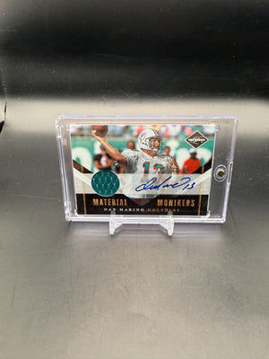 2010 Panini Limited Dan Marino material Monikers Game Used Patch Auto /50 #11 WC