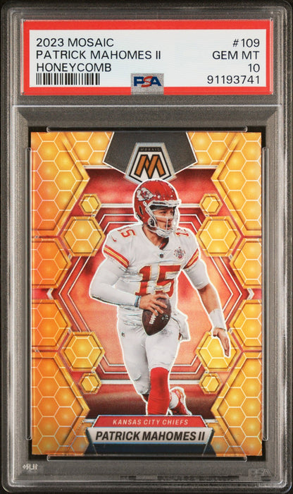 2023 Panini Mosaic #109 Patrick Mahomes II Honeycomb PSA 10 WC