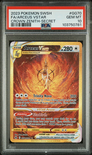 2023 Pokemon #GG70 Full Art Arceus Vstar Crown Zenith-Secret PSA 10 WC