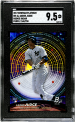 2017 Bowman Platinum #RR-AJ Aaron Judge Rookie Radar /250 Purple SGC 9.5 WT